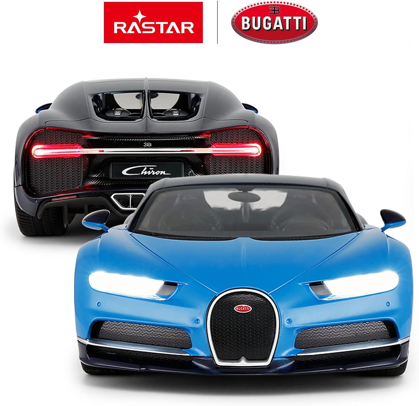 RASTAR RC Bugatti Chiron Remote Control Car, 1/14 Bugatti Chiron RC Car - Blue