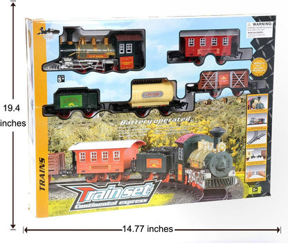 PowerTRC Train Toys for Toddlers 1-3, Train Set Toys for Kids, Christmas Train Set Train Toy w/Light & Sound Birthday Gifts for 3 4 5 6 Year Old Boys Girls