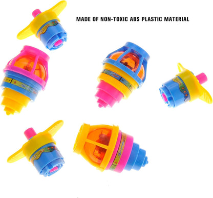 Spinning Tops for Kids, LED Light Up UFO Tops | Bulk Party Favor Toys | 12 Pack Tops with Gyroscope for Parties, Birthdays, Or School Rewards