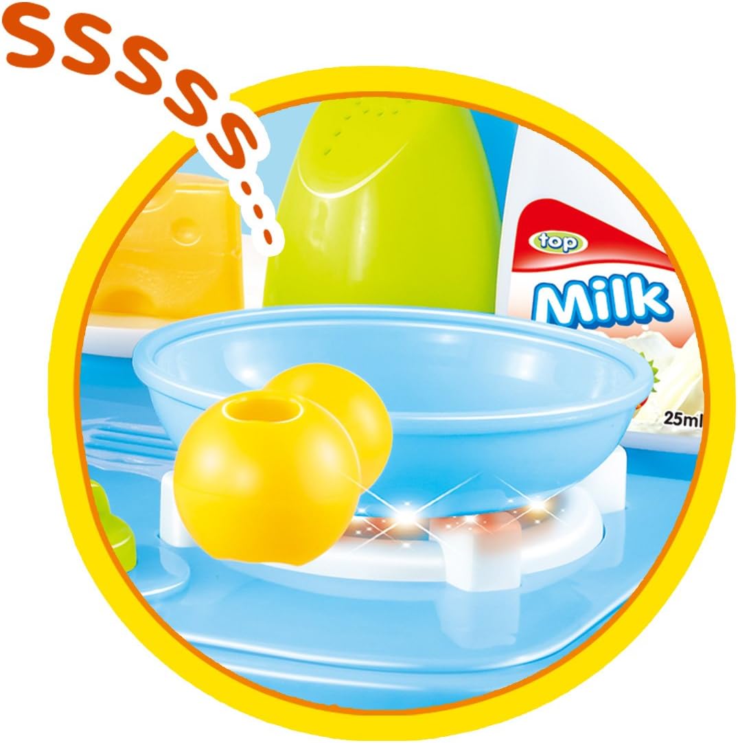 Fast Food Bus Kitchen Play Set | Pretend Play Foods | Pretend Foods | (Blue)