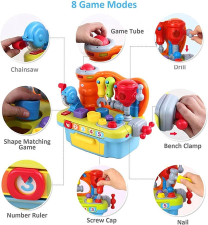 Little Engineer Multifunctional Musical Learning Tool Workbench For Kids