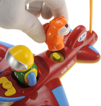 Airplane Toy for Toddlers 1-3, Remote Control Plane Toys, RC Music Baby Plane Toys w/Light Sound, Toddler 2 Year Old Toys Birthday Gift for Boys Girls Kids