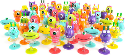 60 Pcs Jumping Popper Toys Big Eye Monster Spring Launchers Pop Up Bouncing Party Favors for Toddlers Birthday Bulk Goodie Bags Stuffers, School Prizes Classroom Rewards Gifts Bag Toys