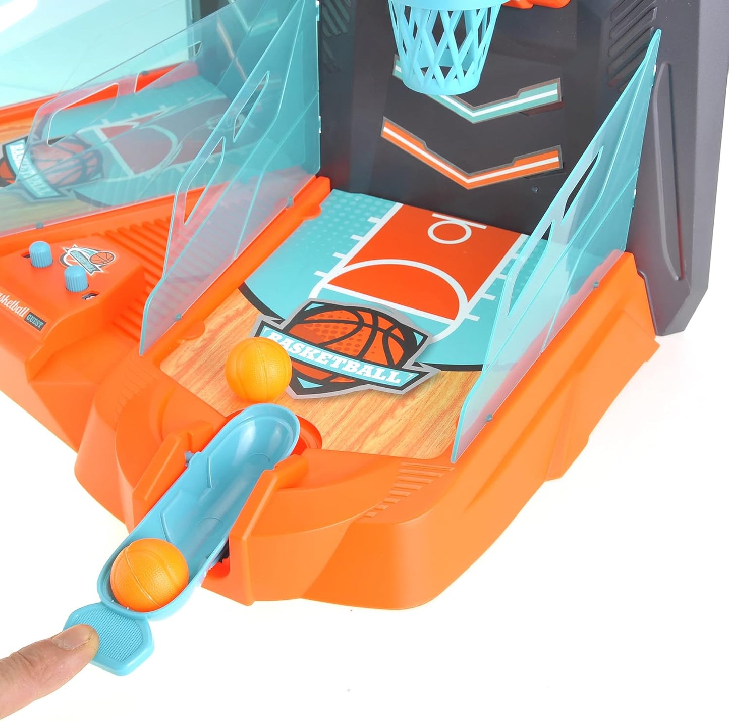 Large Desktop Basketball Arcade Toy Fun for Kids & Adults 2-Player Action, Indoor Shooting Game For Parties, Novelty Toy (19" x 14"), Basketball Game With Scores For Boys And Girls Ages 3 4 5 6 7 8