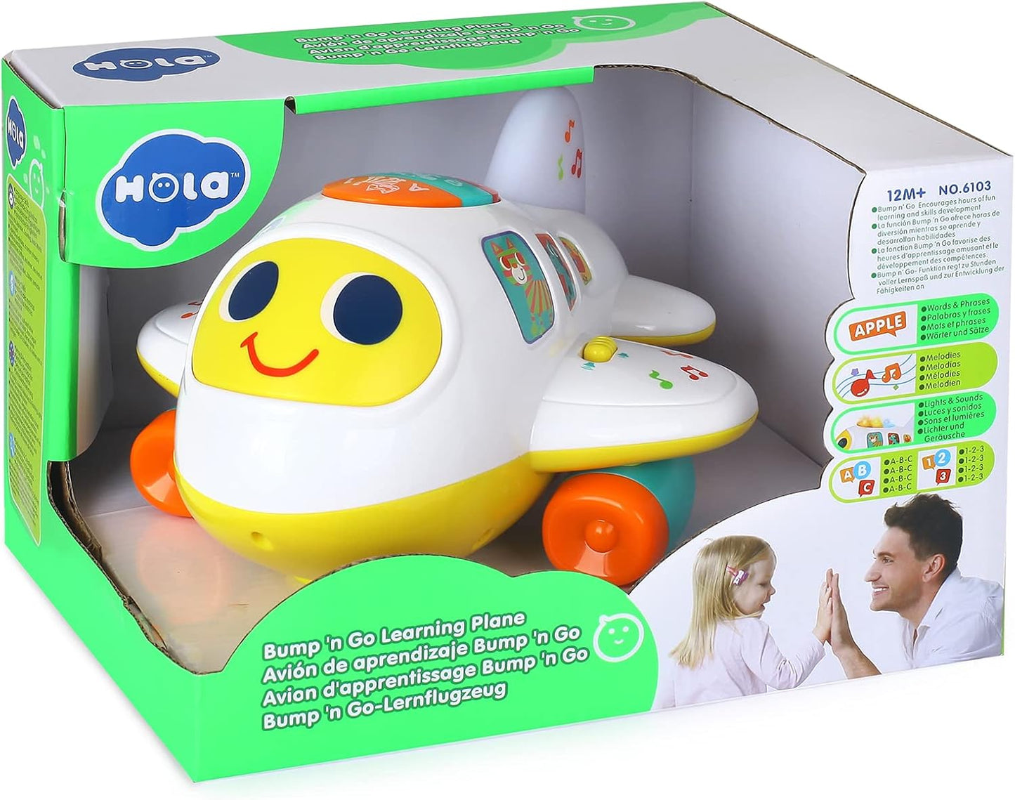 PowerTRC Baby Toy Airplane with Music and Lights | Educational Toy for Kids | Fun and Engaging Toy for Young Kids