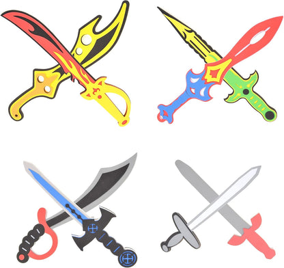 Foam Sword and Shield 12 Piece Playset | Ninja, Warrior, Viking Role Play Accessories for Kids | Great for Party Favors