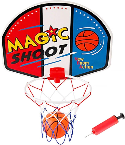 Mini Basketball Hoop for Wall, Office Basketball Mini Hoop Wall Mount Indoor Play with Ball and Pump (16.5”x13”)
