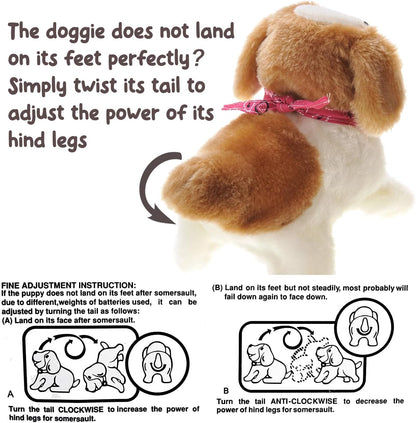 Cute Somersault Little Puppy | Barks, Sits, Walk, and Flips | Pet Toy Dog