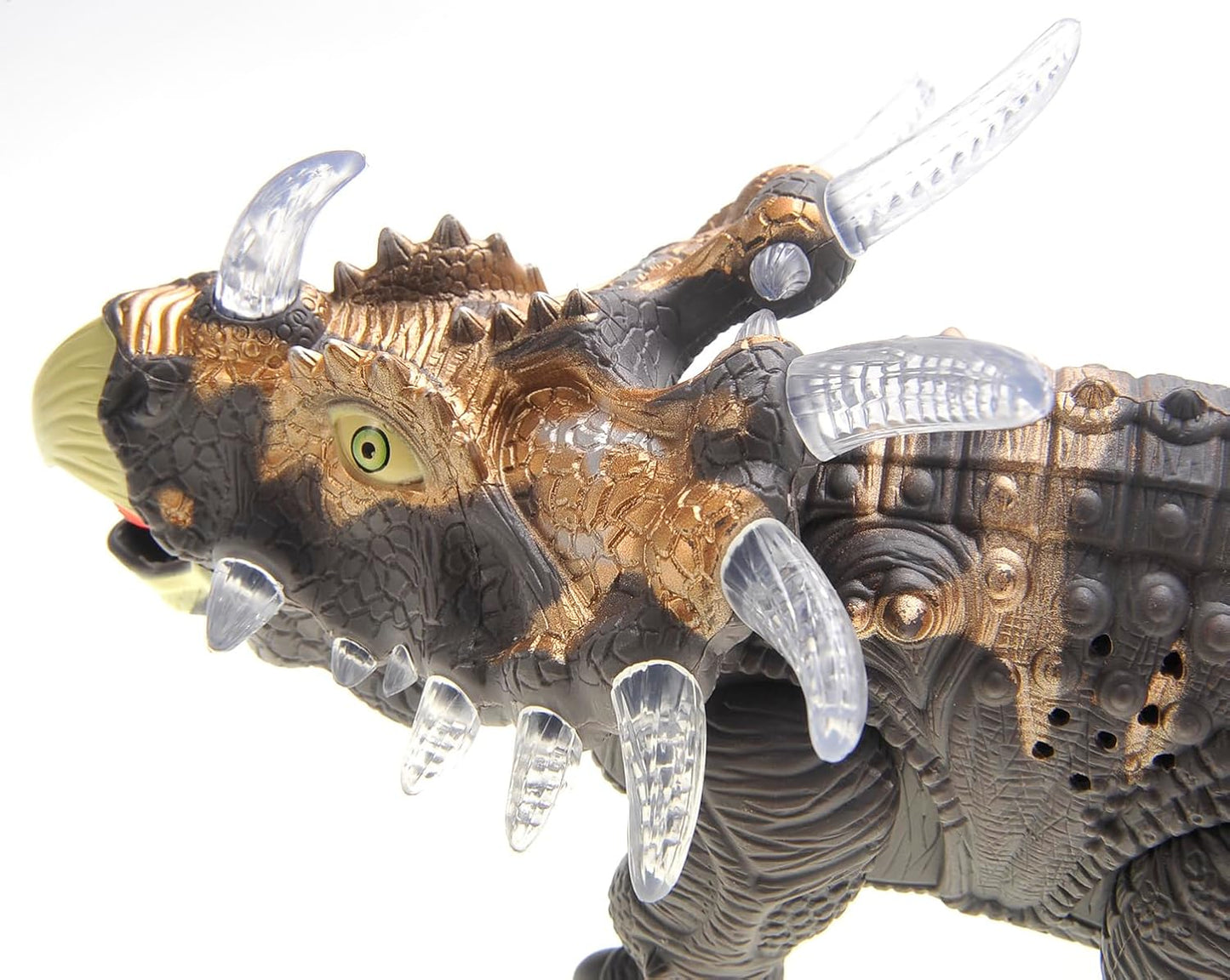 Walking Dinosaur Toys for Kids 2-4, Triceratops Electronic Jurassic Toy with LED Light, Sound, Swinging Tail Battery Powered for Toddlers