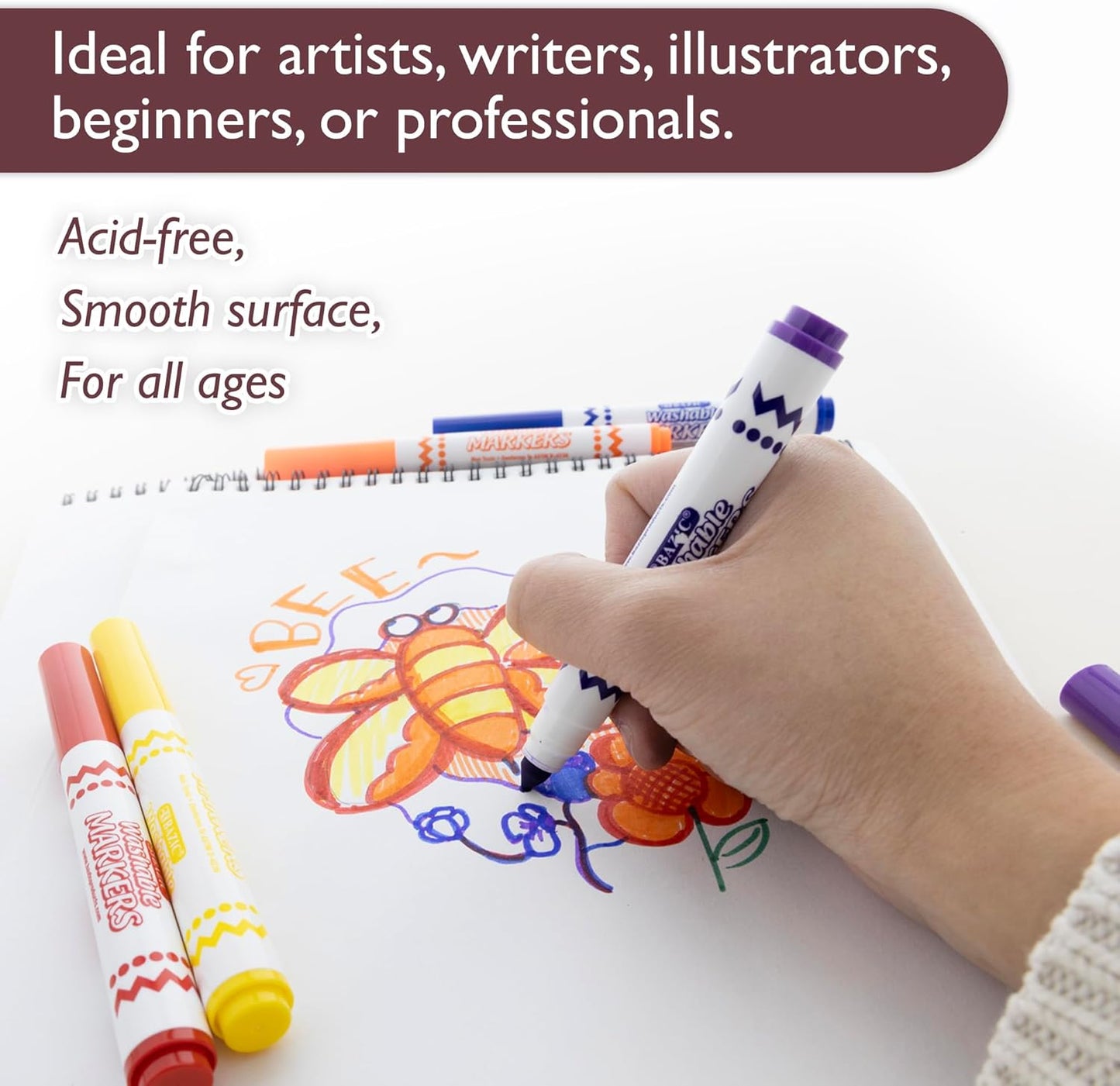 Sketch Pad 50 Sheet 6" X 8", Top Bound Spiral Sketchbook Drawing Pads, Sketching Paper Coloring Book for Artist School, 1-Pack