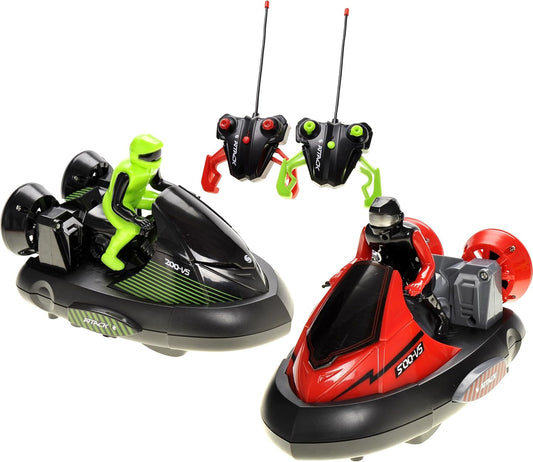 Remote Control Bumper Cars for Kids, RC Stunt Battle Race Cars for Boys, 2 Sets Players with Ejecting Drivers, Crash Sound Effects, Christmas Birthday Gift
