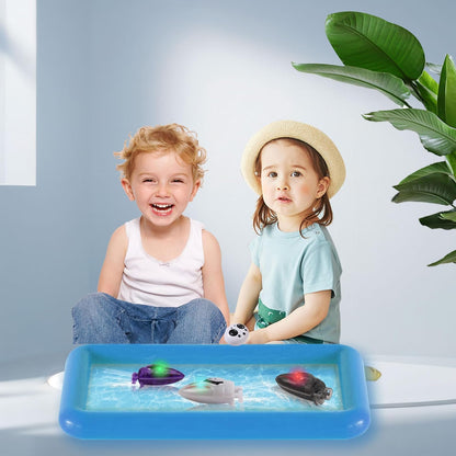 Mini Remote Control Boat RC Boat 360 Rotating 2.4 G Build in Rechargeable Battery Lake Swimming Pools Bathtubs Stunt Remote Control Boats
