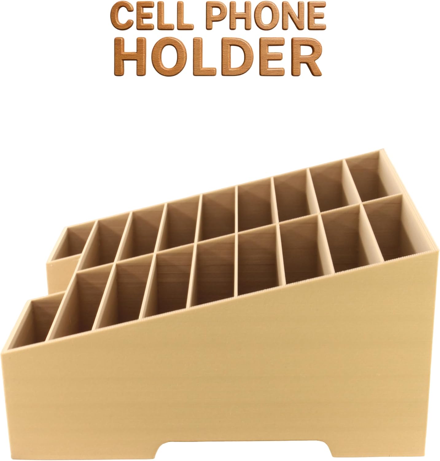16-Grid Cell Phone Holder for Classroom, Office Desktop Organizer Storage Box Mobile Phone Management