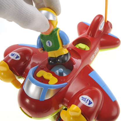 Airplane Toy for Toddlers 1-3, Remote Control Plane Toys, RC Music Baby Plane Toys w/Light Sound, Toddler 2 Year Old Toys Birthday Gift for Boys Girls Kids