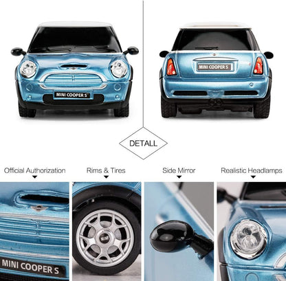 RASTAR 1:24 RC Cars Toy Mini Cooper Car for Kids Mini Cooper S Remote Control Car - Blue