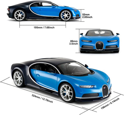 RASTAR RC Bugatti Chiron Remote Control Car, 1/14 Bugatti Chiron RC Car - Blue