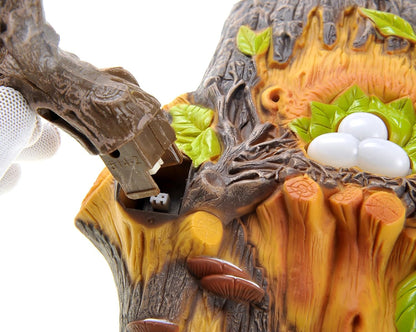 Wall Decor Dancing Bird with Noise Sensor, Sound Activated Chirping Bird, Realistic Nature Decoration