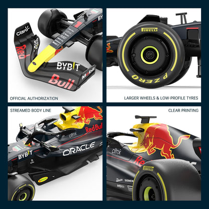 RASTAR Red Bull F1 1/18 Scale RC Car - 2022 Oracle Racing Remote Control Formula 1 RB18 Sergio Perez Model - Dark Blue 2.4G for Kids Adults