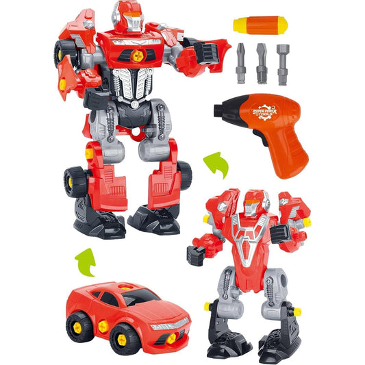 3-in-1 Take Apart Robot Toy – STEM Learning Construction Set with Power Drill for Kids, Educational Building Toys for Boys and Girls, Ages 3 and Up