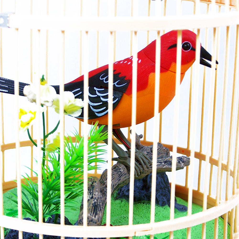 Singing & Chirping Bird In Cage - Realistic Sounds & Movements