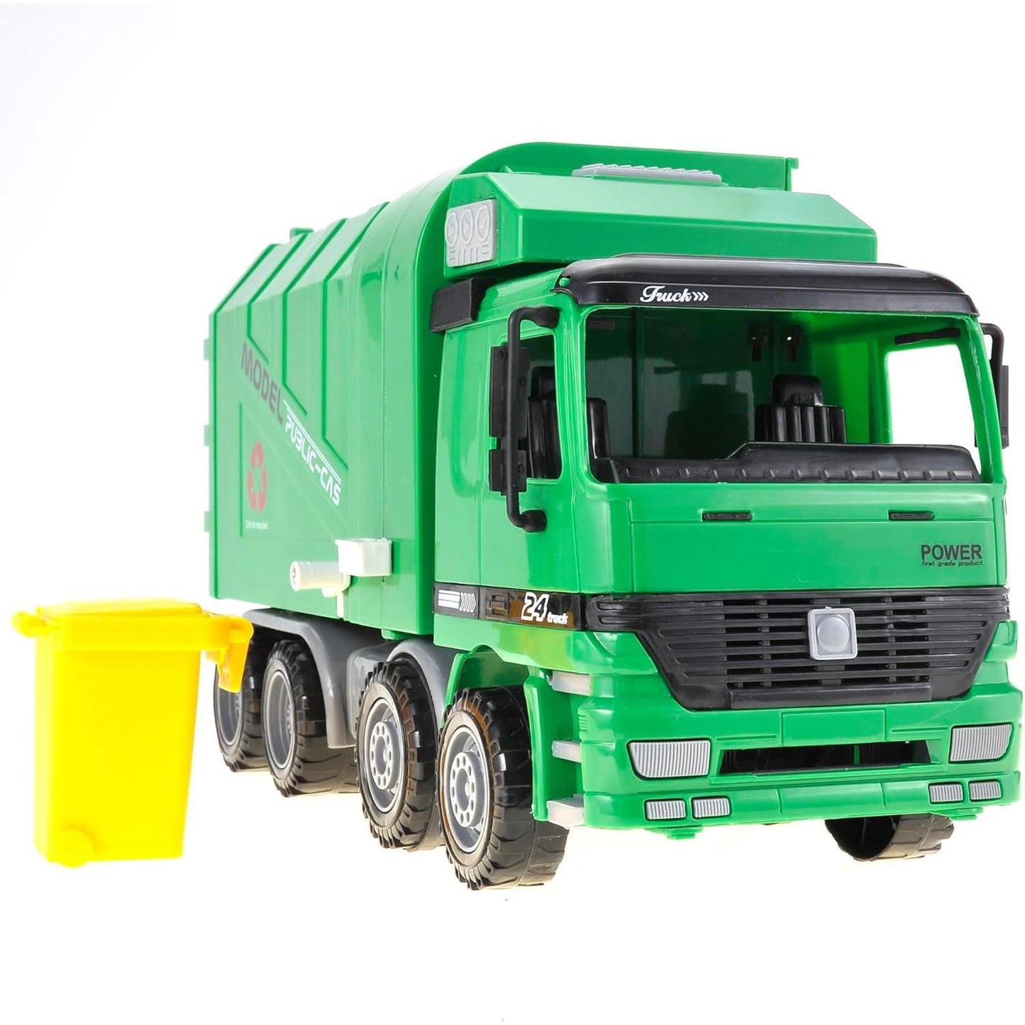 14” Large Garbage Truck Toy Big Construction Vehicle Toy Friction Powered Oversized Pretend Toy Gifts Toy for Toddlers Boy Toys Age 5-6 Years Old