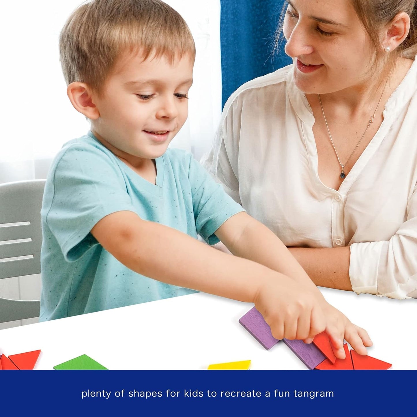 PowerTRC Wooden Pattern Block Toys for Kids | Colorful and Fun Shaped Learning Blocks | Educational Puzzle Set for Children Ages 3 and Up | 155 Pieces