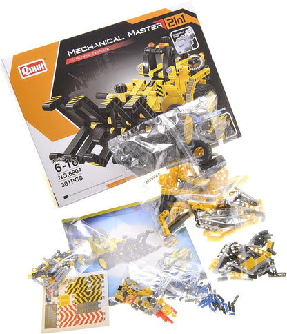PowerTRC Bulldozer, 2 in 1 3D Flexible Plastic Building Blocks for Boys