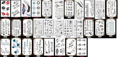 PowerTRC 30 Sheets Temporary Tattoo for Men and Women, Hundreds of Variety Tattoo Designs, Realistic Waterproof Fake Tattoos Stickers For Kids and Adults