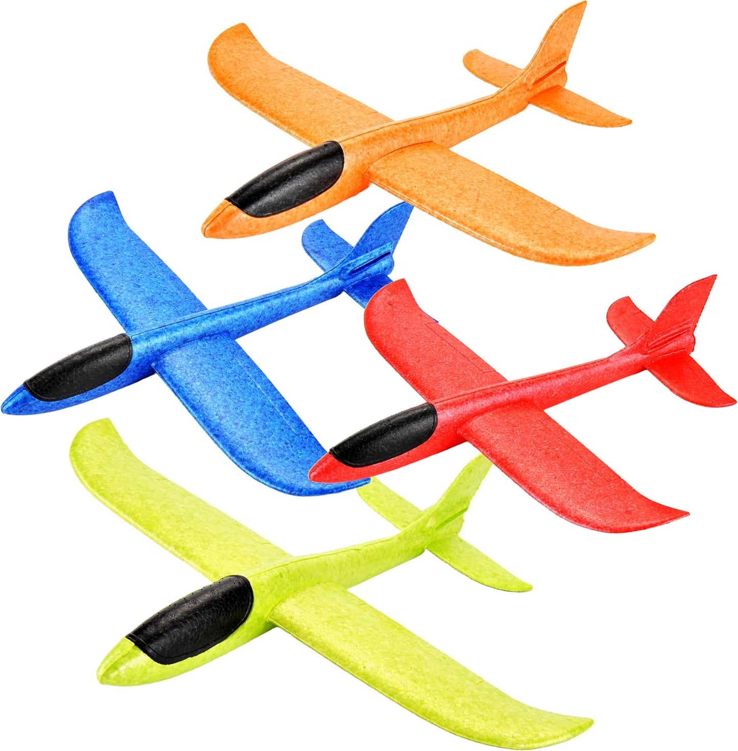 17.5" Toy Throwing Foam Airplane | 2 Pack of Foam Gliding Airplane | Outdoor Sports Toys and Party Favors
