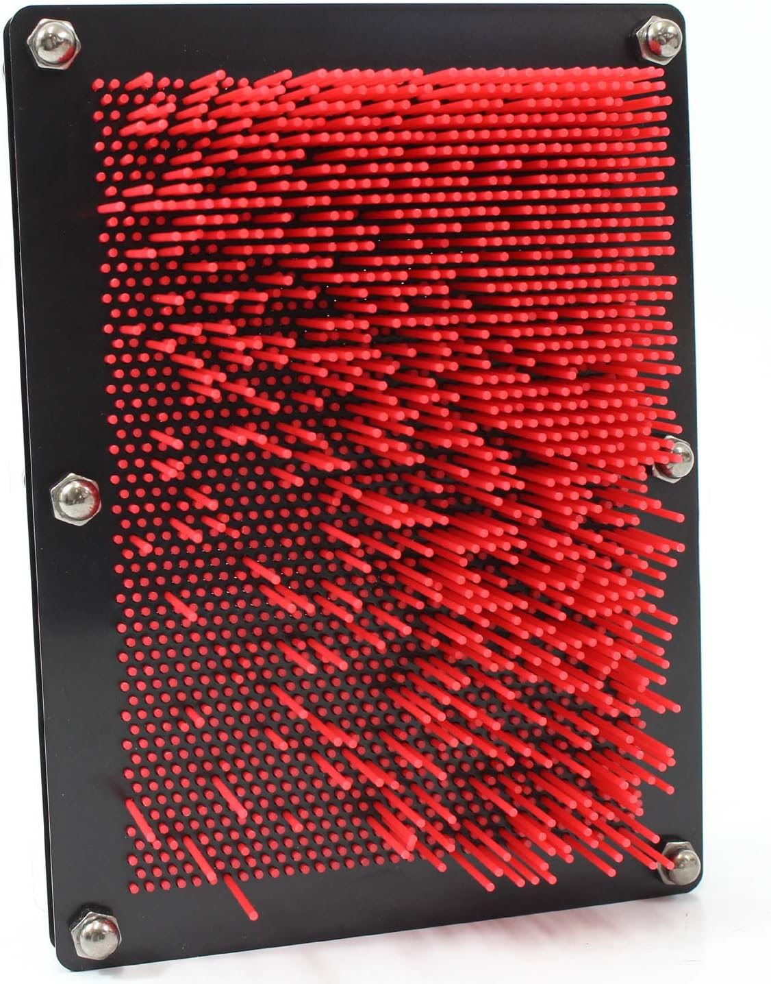 PowerTRC 3D Pin Art Sculpture - Pin Impression Toy - Pin Impression Hand Mold - Great Toy for Kids (6" x 8" Red)