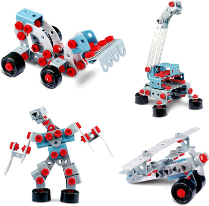 PowerTRC Educational Take Apart Learning Construction Building Blocks Toy Set with Electric Toy Drill for Boys and Girls