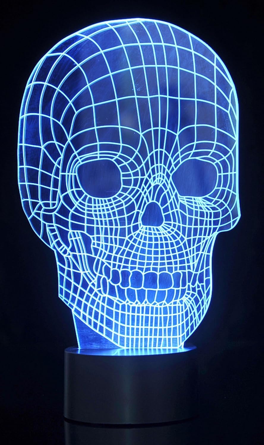 3D LED Night Light Optical Illusion Skull, Desk Table Lamp Color Change Multi Effects Functions | 7 Colors USB Powered Birthday & Party Gift