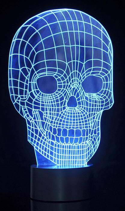 3D LED Night Light Optical Illusion Skull, Desk Table Lamp Color Change Multi Effects Functions | 7 Colors USB Powered Birthday & Party Gift