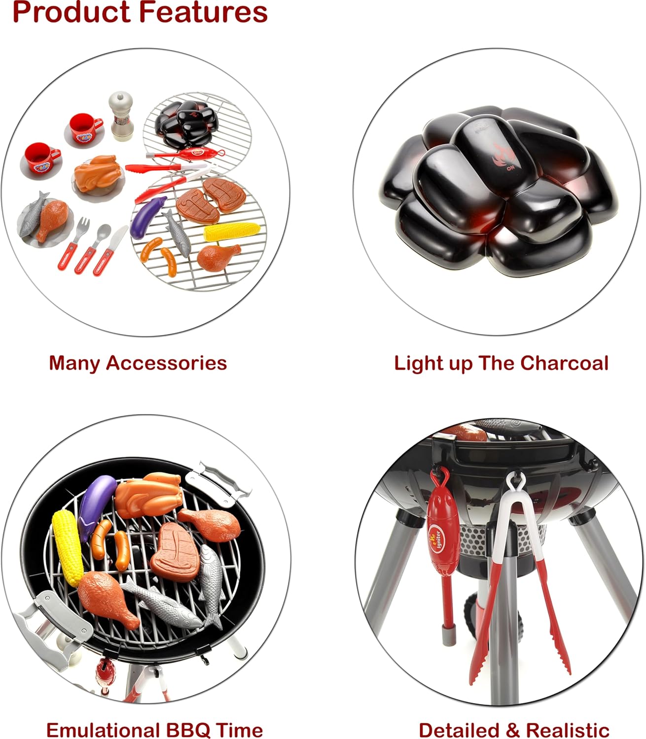 Kids Barbecue Grill Premium Playset Ages 3 Years & Up
