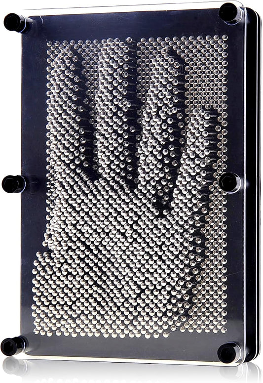Classic 3D Pin Art Toy, Hand Art Sensory Toy Metal Hand Pins Impression Toy, Fun Fidget Pin Art Board Toy for Birthday Gifts