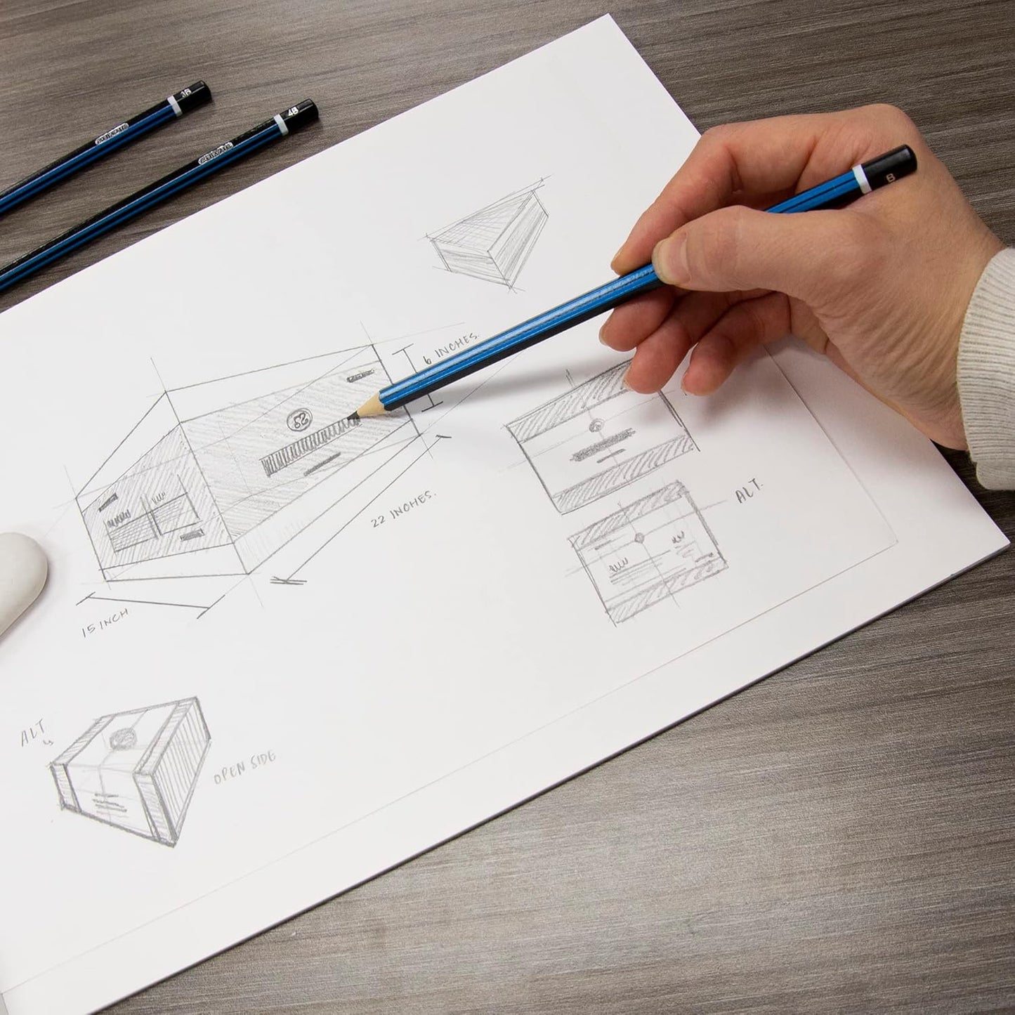 Sketch Pad 50 Sheet 6" X 8", Top Bound Spiral Sketchbook Drawing Pads, Sketching Paper Coloring Book for Artist School, 1-Pack