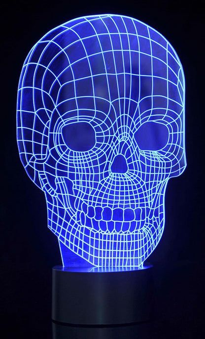3D LED Night Light Optical Illusion Skull, Desk Table Lamp Color Change Multi Effects Functions | 7 Colors USB Powered Birthday & Party Gift