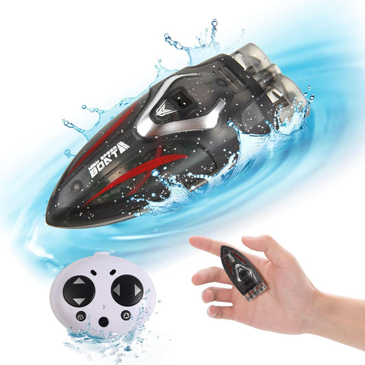 Mini Remote Control Boat RC Boat 360 Rotating 2.4 G Build in Rechargeable Battery Lake Swimming Pools Bathtubs Stunt Remote Control Boats