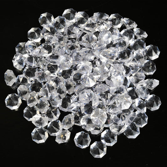 2 Pounds of 25 Carat Clear Acrylic Diamonds for Wedding Decoration, Parties, and Table Decoration