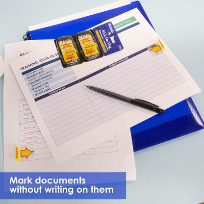 Neon Page Markers Dispensers 1x1.7 Sign Here Neon Colored PET Arrow Flag Index Tabs, Page Bookmarks File Tab (50 Flags/Pack), 1-Pack