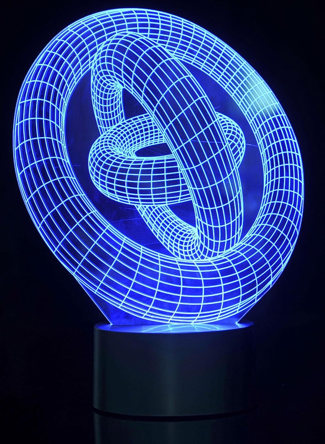 3D LED Night Light Optical Illusion Rings, Desk Table Lamp Color Change Multi Effects Functions | 7 Colors USB Powered Birthday & Party Gift