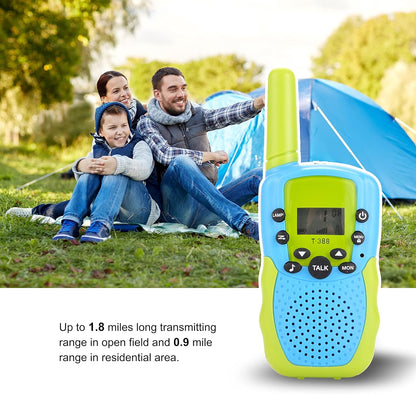 Toddler Walkie Talkies Kids, 22 Channels 2 Way Radio Toy with Backlit LCD Flashlight, 3 Miles Range for Outdoor Activities, Hiking, Camping, Communication