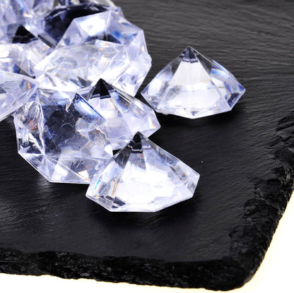 2 Pounds of 25 Carat Clear Acrylic Diamonds for Wedding Decoration, Parties, and Table Decoration