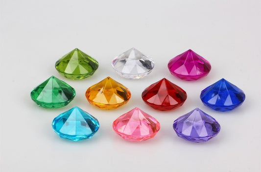 Clear Colorful Assorted Pirate Gems (24 Gems)
