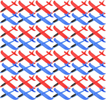 17.5" Toy Throwing Foam Airplane | 2 Pack of Foam Gliding Airplane | Outdoor Sports Toys and Party Favors