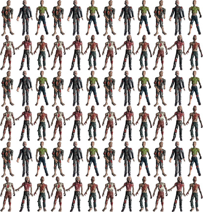 Toy Zombie Action Figures with Movable and Detachable Joints | Mini Zombie Figurines | Great for Presents, Decoration, and Party Favors | Pack of 6, 4 Inches Tall Zombies