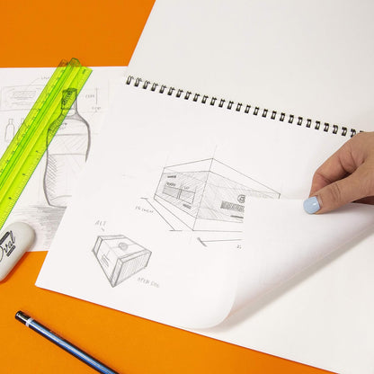 Sketch Book 30 Ct. 8.5" X 11", Spiral Side Bound Sketchbook Drawing Pads, Sketching Paper Coloring Book for Artist Kids School, 1-Pack