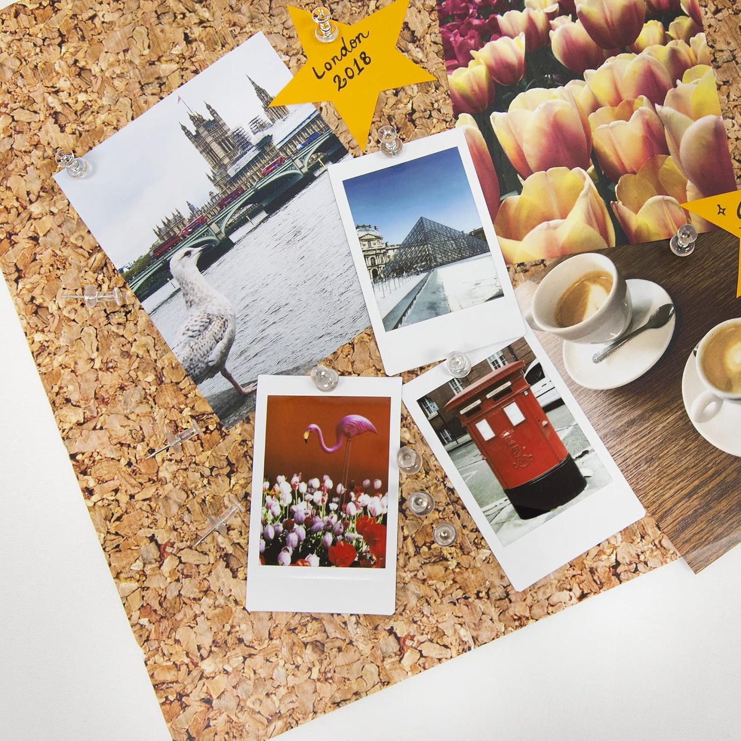 Transparent Push Pins, Clear, 100 Per Pack (Packaging May Vary)