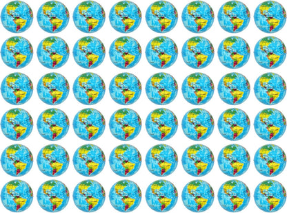 24 Pack Mini Soft Foam Earth Squeeze Balls Planet Theme | Stress Relief Bulk Party, Birthday, Classroom Favors, Rewards Toy Set for Kids (2.5”)