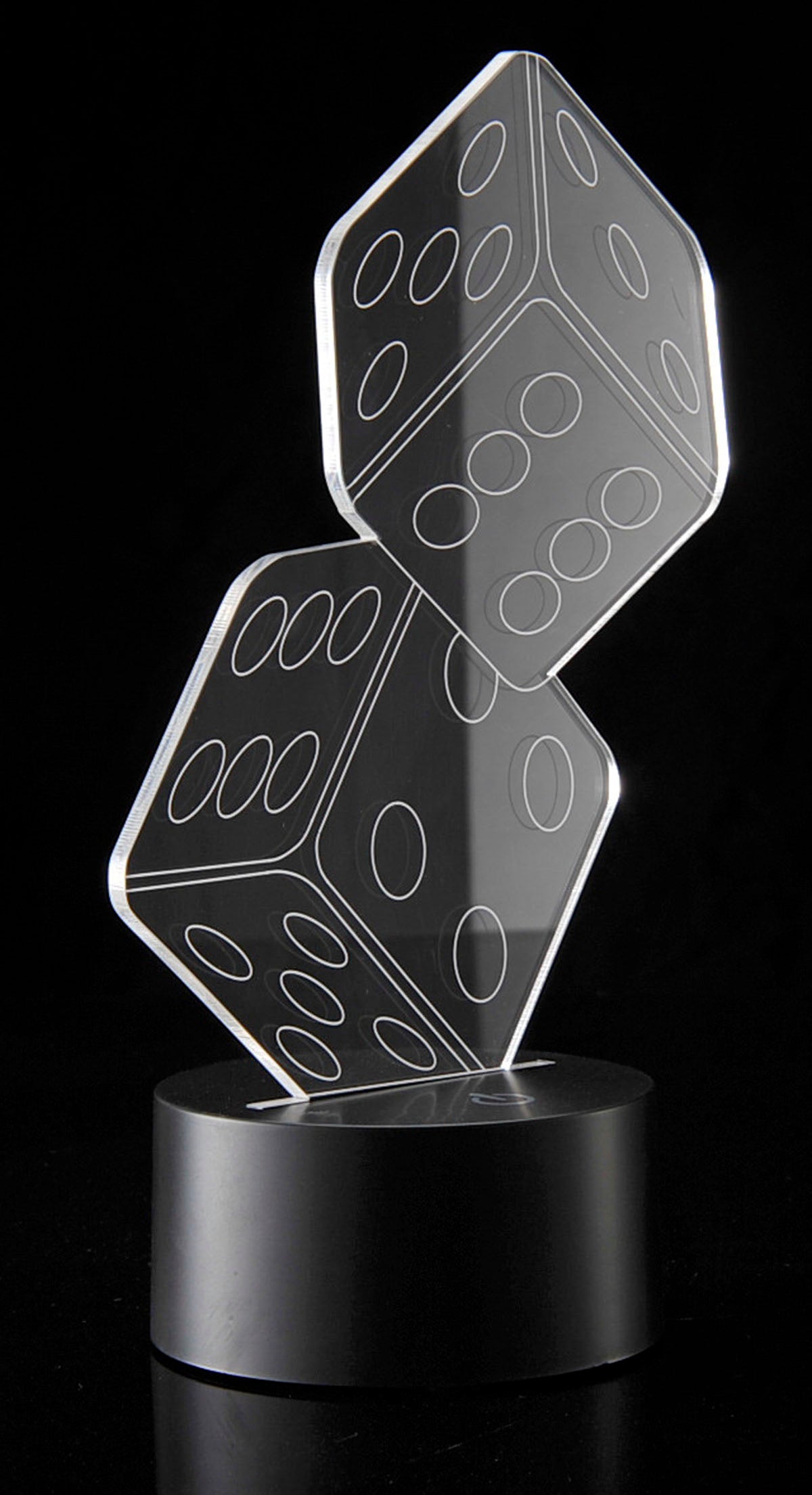 3D Dice Lighting Laser Cut Precision LED Lights